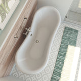 DreamLine BTCP6928HFXXC00 Chesapeake 69" L x 31"H Acrylic Freestanding Bathtub with White Finish