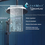 Dreamline SHDR-6360762-09 Sapphire 56-60"W x 76"H Semi-Frameless Bypass Shower Door in Satin Black