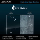 Dreamline SHDR-634876HG09 Essence-H 44-48"W x 76"H Semi-Frameless Bypass Shower Door in Satin Black and Gray Glass