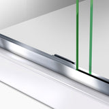 DreamLine SHDR-1760760-01 Crest 58-60 in. W x 76 in. H Clear Glass Frameless Sliding Shower Door in Chrome