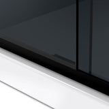 DreamLine SHDR-176076G-09 Crest 58-60 in. W x 76 in. H Smoke Gray Glass Frameless Sliding Shower Door in Satin Black