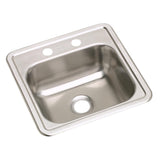 Elkay D115151 Dayton Stainless Steel 15" x 15" x 5-3/16", Single Bowl Top Mount Bar Sink