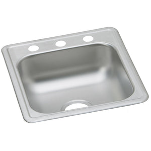 Elkay D117191 Dayton Stainless Steel 17" x 19" x 6-1/8", Single Bowl Top Mount Bar Sink