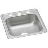 Elkay D117191 Dayton Stainless Steel 17" x 19" x 6-1/8", Single Bowl Top Mount Bar Sink