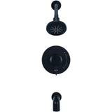 Gerber Danze D512030BSTC Amalfi 1H Tub & Shower Trim Kit & Treysta Cartridge with Diverter on Spout, Satin Black
