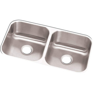 Elkay DCFU3118 Dayton Stainless Steel Equal Double Bowl Undermount Sink