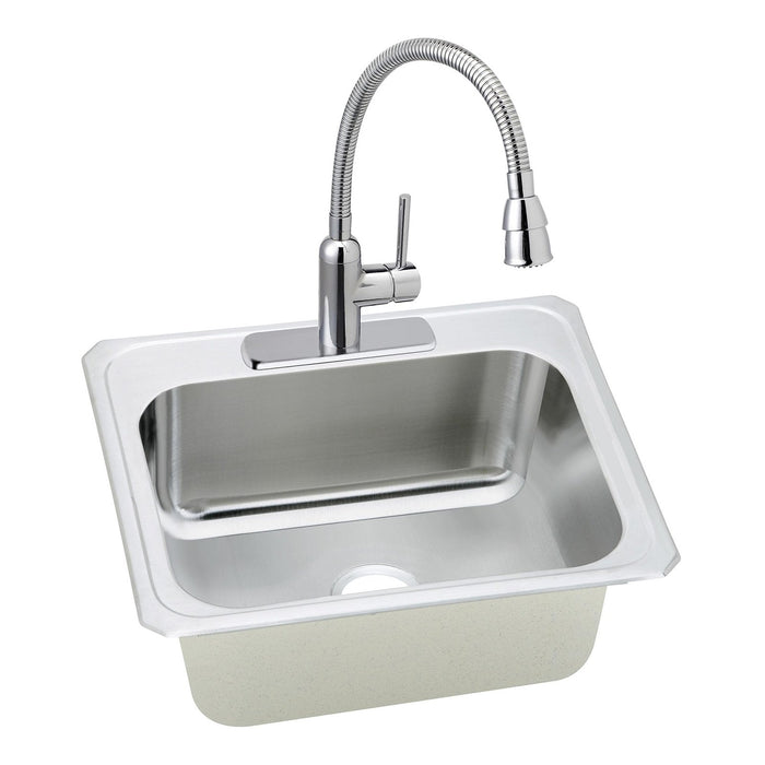 Elkay DCR2522103 Pursuit Stainless Steel 25" x 22" x 10-1/4", 1-Bowl Top Mount Laundry Sink