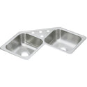 Elkay DE217320 Dayton Stainless Steel 31-7/8" x 31-7/8" x 7", Double Bowl Corner Kitchen Sink