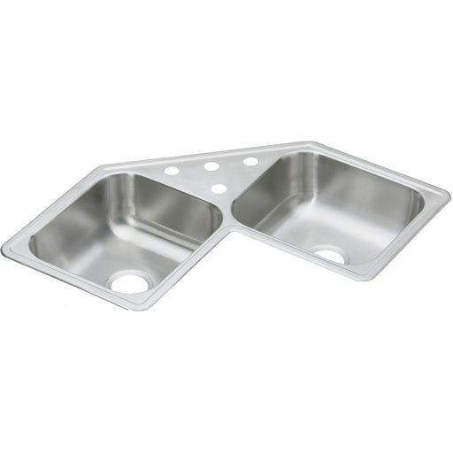 Elkay DE217320 Dayton Stainless Steel 31-7/8" x 31-7/8" x 7", Double Bowl Corner Kitchen Sink