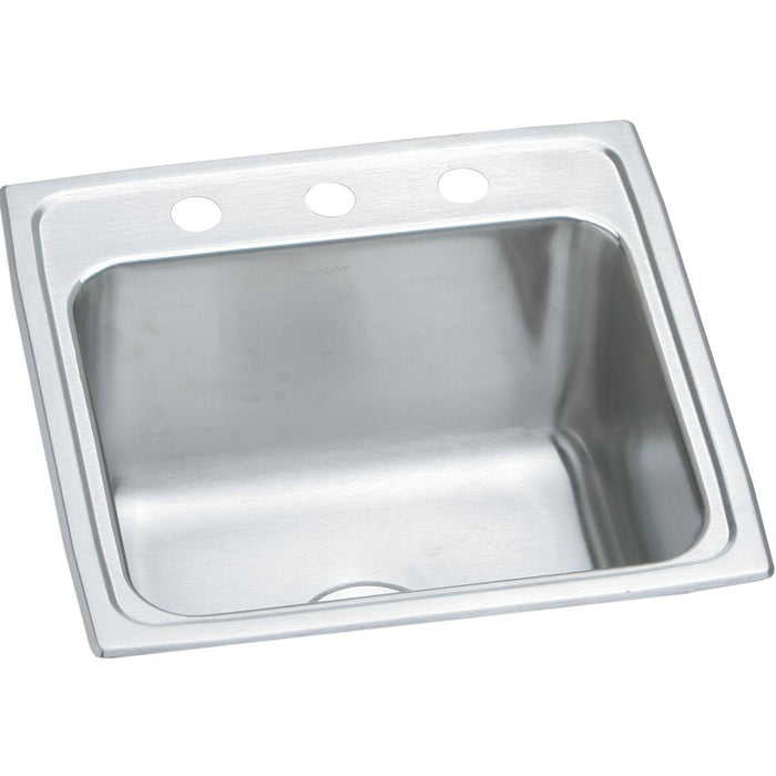 Elkay DLR1919103 Lustertone Stainless Steel 19-1/2" x 19" x 10-1/8" 1-Bowl Top Mount Laundry Sink
