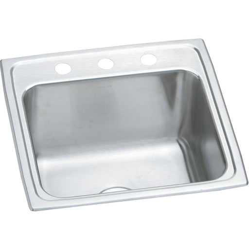 Elkay DLR1919101 Lustertone Stainless Steel 19-1/2" x 19" x 10-1/8" 1-Bowl Top Mount Laundry Sink
