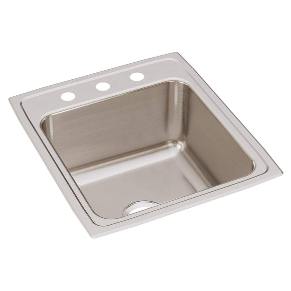 Elkay DLR2022103 Lustertone Stainless Steel Single Bowl Top Mount Sink