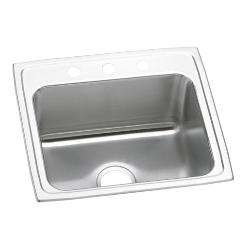 Elkay DLR2219103 Lustertone Stainless Steel 22" x 19-1/2" x 10-1/8", 1-Bowl Top Mount Kitchen Sink