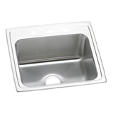 Elkay DLR2219103 Lustertone Stainless Steel 22" x 19-1/2" x 10-1/8", 1-Bowl Top Mount Kitchen Sink