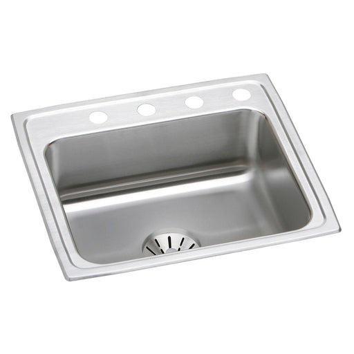 Elkay DLR221910PD1 Lustertone Stainless Steel 22 x 19-1/2 x 10-1/8" Top Mount Kitchen Sink, Perfect Drain