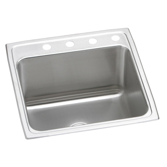 Elkay DLR2222123 Lustertone Stainless Steel 22" x 22" x 12-1/8", Single Bowl Top Mount Kitchen Sink