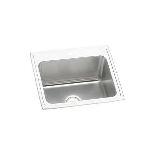 Elkay DLR2522103 Lustertone Stainless Steel 25" x 22" x 10-3/8", Single Bowl Top Mount Kitchen Sink