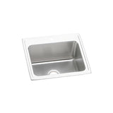 Elkay DLR2522101 Lustertone Stainless Steel 25" x 22" x 10-3/8", Single Bowl Top Mount Kitchen Sink