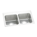 Elkay DLR3319103 Lustertone Stainless Steel 33" x 19-1/2" x 10-1/8", 2-Bowl Top Mount Kitchen Sink