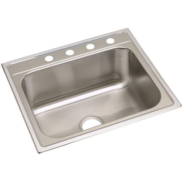 Elkay DPC12522101 Dayton Stainless Steel 25" x 22" x 10-1/4", Single Bowl Top Mount Kitchen Sink