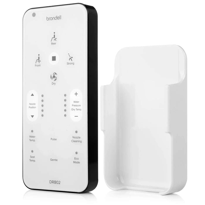 Brondell Swash DR802-EW Select Electronic Bidet Seat for Elongated Toilets in White with Warm Air Dryer and Deodorizer