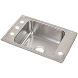 Elkay DRKAD2517554 Lustertone Stainless Steel Single Bowl Top Mount Classroom ADA Sink