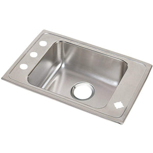 Elkay DRKR25172LM Lustertone Stainless Steel Single Bowl Top Mount Classroom Sink