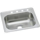 Elkay DSE125223 Dayton Stainless Steel 25" x 22" x 8-1/16", Single Bowl Top Mount Kitchen Sink