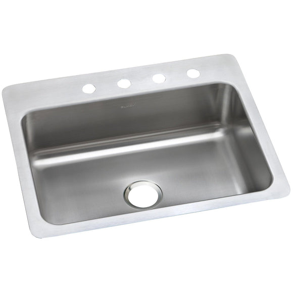 Elkay DSESR127224 Dayton Stainless Steel 27" x 22" x 8", Single Bowl Dual Mount Kitchen Sink