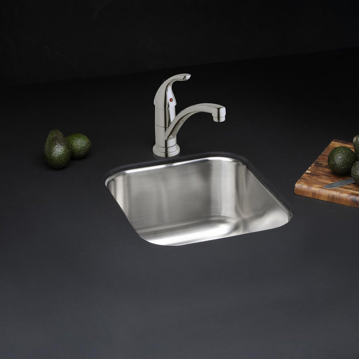 Elkay DXUH1318 Dayton Stainless Steel 16" x 20-1/2" x 8", Single Bowl Undermount Bar Sink