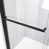 DreamLine SHDR-1854720-09 Duet Plus 50-54" W x 72" H Semi-Frameless Bypass Sliding Shower Door in Satin Black