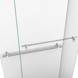DreamLine DL-6953R-04CL Duet 36"D x 60"W x 74 3/4"H Semi-Frameless Bypass Shower Door in Brushed Nickel and Right Drain White Base
