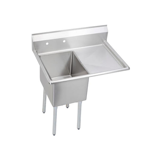 Elkay E1C24X24-R-24X Scullery Sink, 12" Deep, 24" Right Drainboard, 50.5 x 29.75 x 45.75
