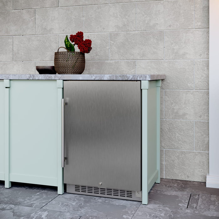 Edgestar CBR1501SSOD 24" Wide 142 Can Built-In Outdoor Beverage Cooler in Stainless Steel