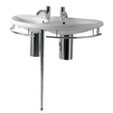 Whitehaus ECO64-ESU04 Isabella Collection Semi-Circular Double Sink China Console