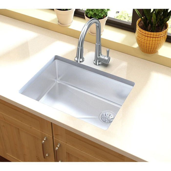 Elkay ECTRU24179RT Crosstown Stainless Steel 25-1/2" x 18-1/2" x 9", 1-Bowl Undermount Kitchen Sink