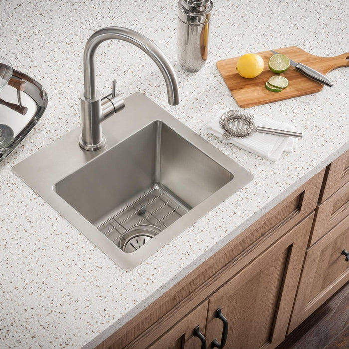 Elkay LK7921SSS Allure Single Hole Kitchen Faucet with Lever Handle Satin Stainless Steel