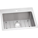 Elkay ECTSR25229TBG1 Crosstown Stainless Steel Single Bowl Dual Mount Sink Kit