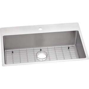 Elkay ECTSRS33229TBG1 Crosstown Stainless Steel Single Bowl Dual Mount Sink Kit