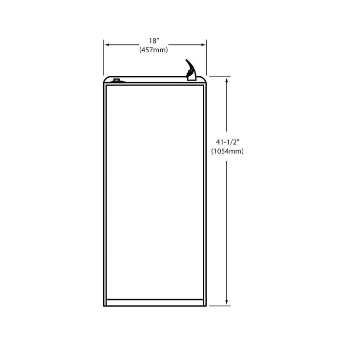 Elkay EFA8L1Z Water Cooler Floor Mount Non-Filtered 8 GPH Light Gray Granite