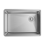 Elkay EFRU24169RTWC Crosstown Stainless Steel, 25.5" x 18.5" x 9" Single Bowl Undermount Workstation Sink Kit