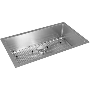 Elkay EFRU2816TC 16 Gauge Stainless Steel Single Bowl Undermount Kitchen Sink Kit