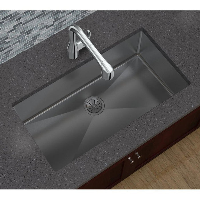 Elkay EFRU311610T Crosstown 16 Gauge Stainless Steel 32-1/2" x 18" x 10", 1-Bowl Undermount Kitchen Sink