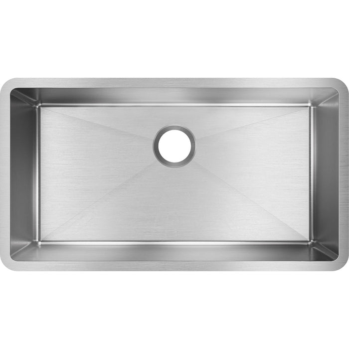 Elkay EFRU311610T Crosstown 16 Gauge Stainless Steel 32-1/2" x 18" x 10", 1-Bowl Undermount Kitchen Sink