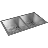 Elkay EFU311810TC 16 Gauge Stainless Steel 30.75" Double Bowl Undermount Kitchen Sink Kit