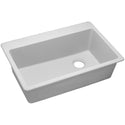 Elkay ELG13322WH0 Quartz Classic 33" x 22" x 9-1/2", Single Bowl Top Mount Kitchen Sink, White