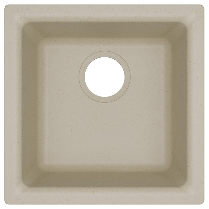 Elkay ELG1616BQ0 Quartz Classic 15-3/4" x 15-3/4" x 7-11/16" Dual Mount Bar Sink, Bisque