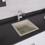 Elkay ELG1616BQ0 Quartz Classic 15-3/4" x 15-3/4" x 7-11/16" Dual Mount Bar Sink, Bisque