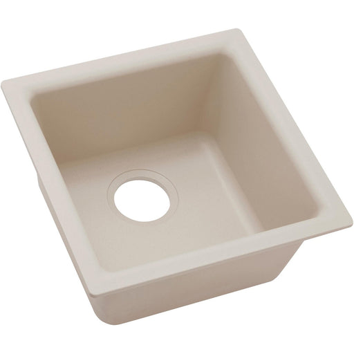 Elkay ELG1616BQ0 Quartz Classic 15-3/4" x 15-3/4" x 7-11/16" Dual Mount Bar Sink, Bisque
