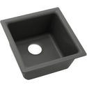 Elkay ELG1616GY0 Quartz Classic 15-3/4" x 15-3/4" x 7-11/16" Dual Mount Bar Sink, Dusk Gray